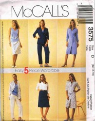 3575 MCC SHIRT-DRESS,BELT,TOP, BOTTOMS PATTERN 12=16